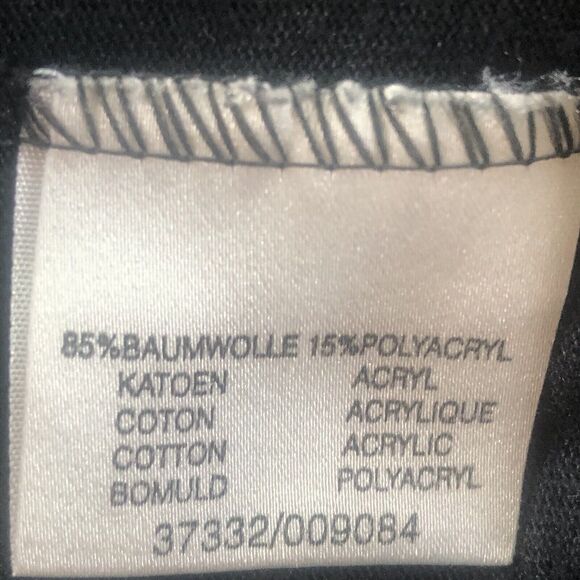 Charcoal Black Turtle Neck Sweater 3/4 Sleeve Size 38 - Picture 5 of 11